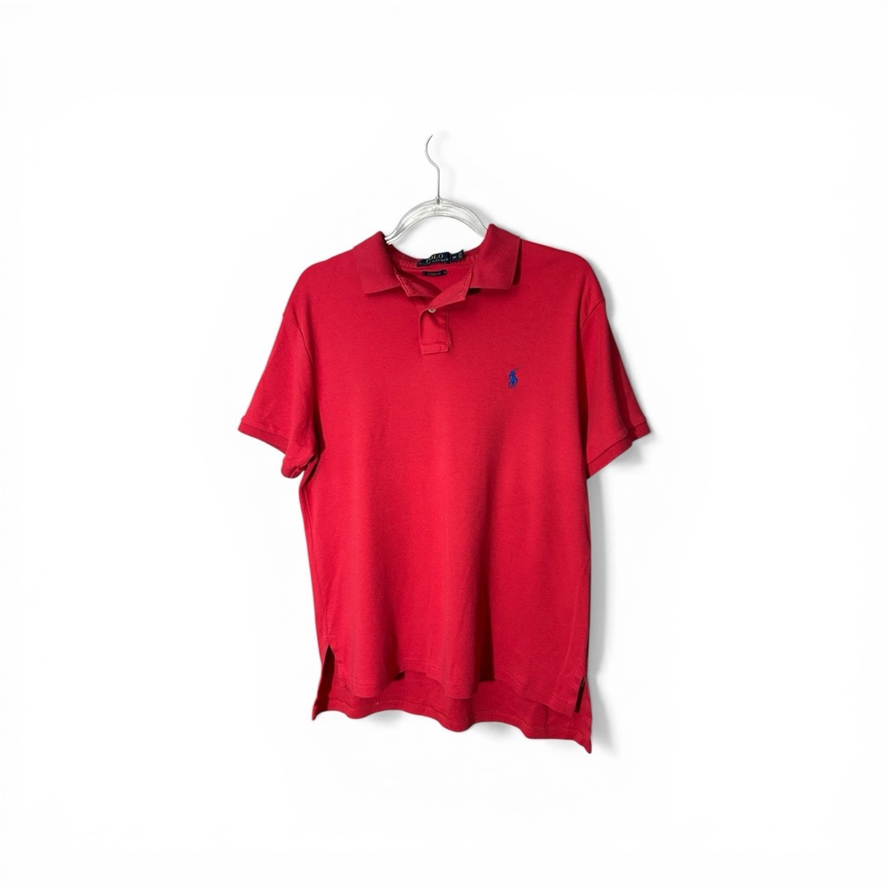 Polo Ralph Lauren Custom Fit Size M Red Short Sleeve Polo 100% Cotton